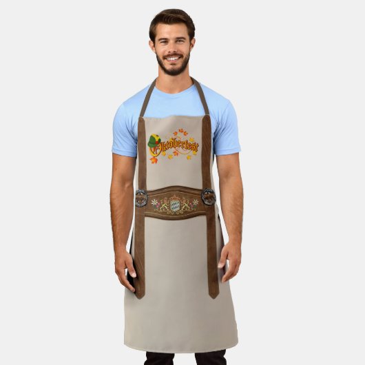 Schürze Lederhosen, Deutsch und Oktoberfest (Getragen)