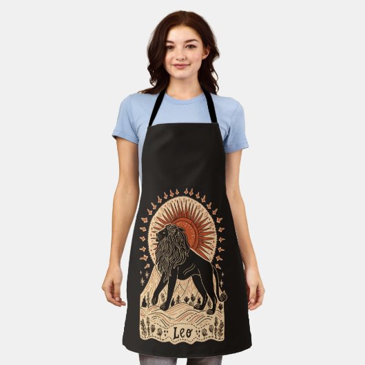 Schürze Leo Celestial Zodiac Art (Getragen)