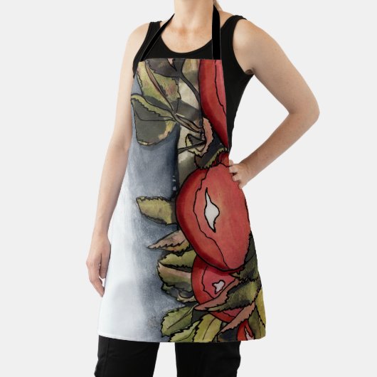 Schürze mit Apfelfarben-Grafik (InSitu)