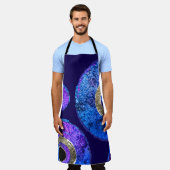 Schürze mit blauem Böser-Blick-Schutz-Allover-Prin (Getragen)