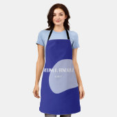 Schürze mit blauem kühl-neutralem Design (Getragen)