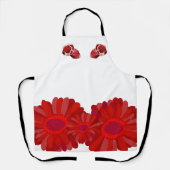 Schürze mit Blumendruck und Schweinegewebe. (Vorderseite)