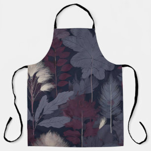 Schürze mit botanischem Muster aus Feige und Pampa