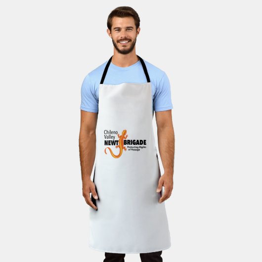 Schürze mit Chileno Valley Newt Brigade Logo (Getragen)