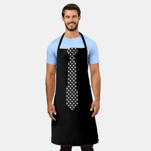 Schürze mit gepunkteter Schleife schwarze Barbecue