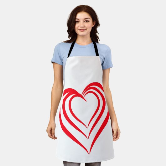 Schürze mit Herz (Getragen)