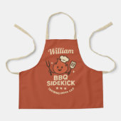 Schürze mit individuellem Namen BBQ Sidekick Kinde (Vorderseite)