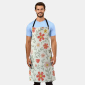 Schürze mit niedlichem Blumenmuster (Getragen)