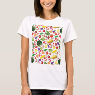 Schürze mit Obst und Gemüse für Vegetarier T-Shirt