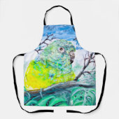 Schürze mit Parrot Color Fashion Style Malerei (Vorderseite)