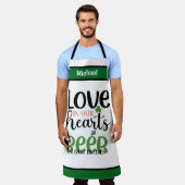 Schürze mit personalisiertem Namen, Liebe in unser (Getragen)