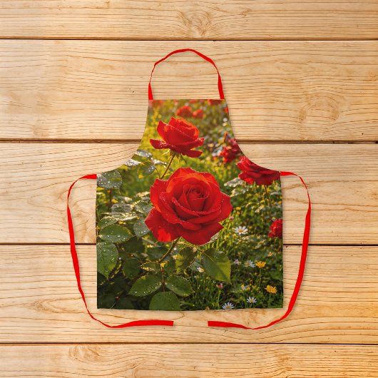 Schürze mit roten Rosen Bild Nr. 2