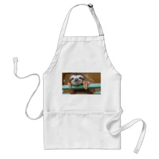 Schürze mit Sloth, 3 Taschen mittlerer Länge