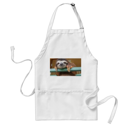 Schürze mit Sloth, 3 Taschen mittlerer Länge (Vorne)