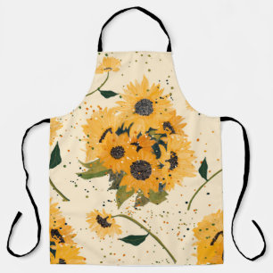 Schürze mit Sonnenblumen
