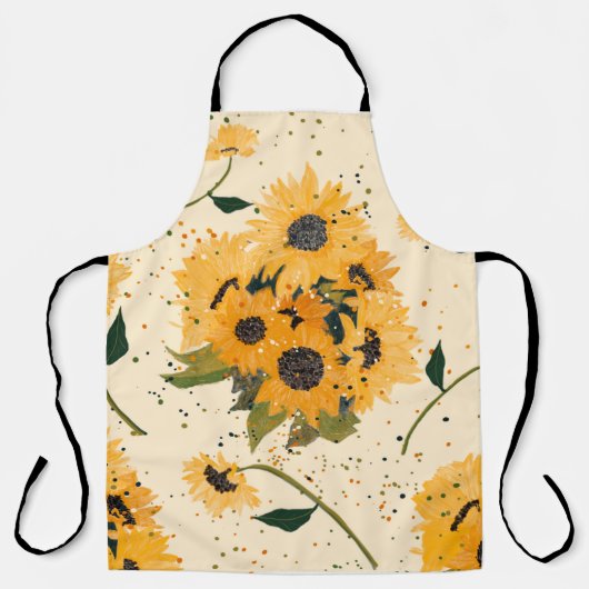 Schürze mit Sonnenblumen (Vorderseite)