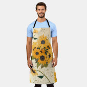 Schürze mit Sonnenblumen (Getragen)