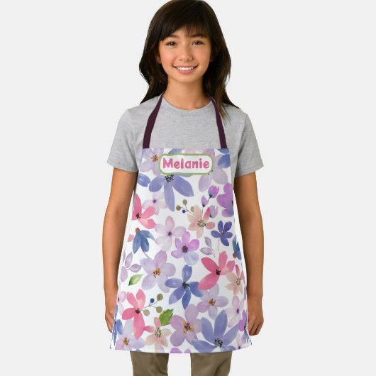 Schürze mit Vollfarben-Blume (Insitu)