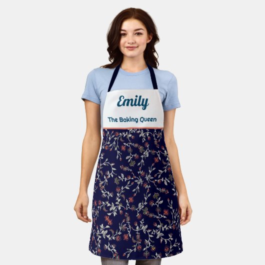 Schürze nach Blumenmuster (Getragen)