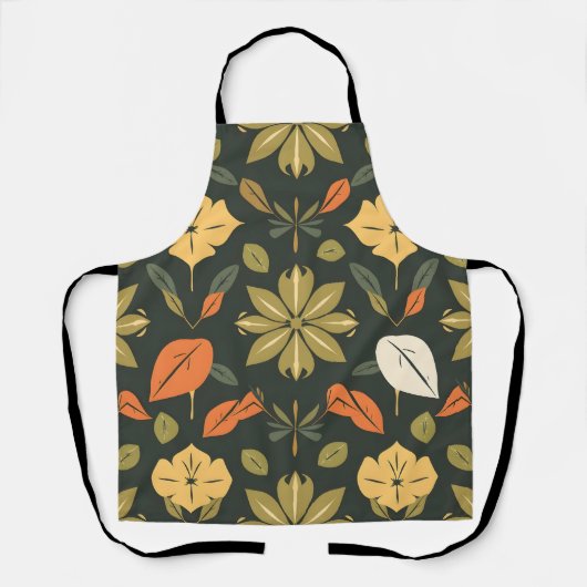 Schürze natürlicher Elemente - Nahtloses Muster (Vorderseite)