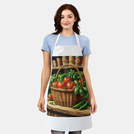Schürze Obst und Gemüse | Vintager Stil (Getragen)
