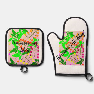 Schürze Ofenhandschuh & Topflappen-Set