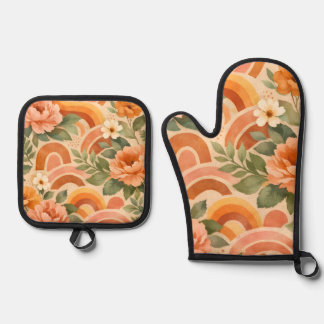 Schürze Ofenhandschuh & Topflappen-Set