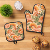 Schürze Ofenhandschuh & Topflappen-Set (Oben Unten)