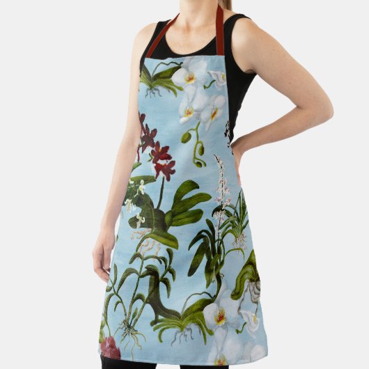 Schürze - Orchideenmuster in blau (InSitu)