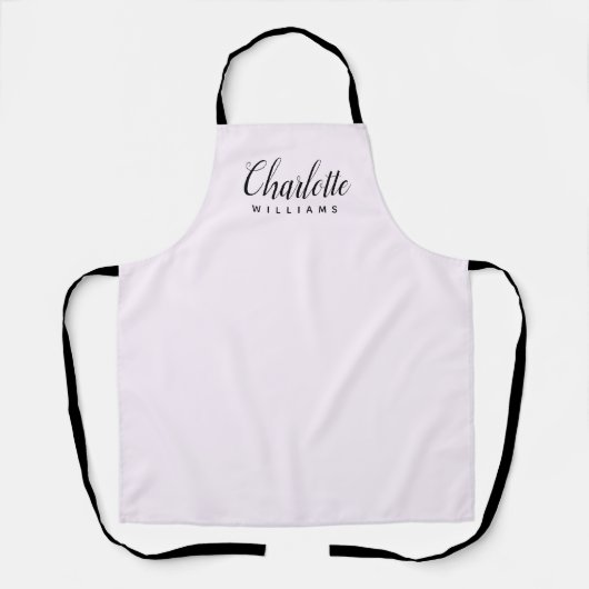 Schürze Pastellrosa Monogramm - Minimalistisches D (Vorderseite)