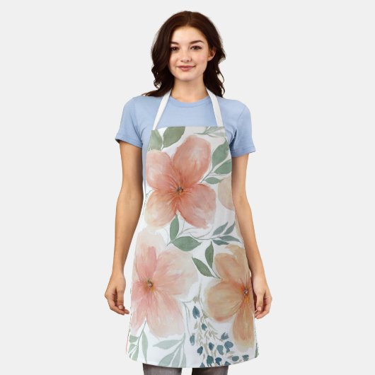 Schürze Peach Blossoms (Getragen)