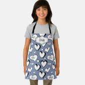 Schürze personalisiert Gray Hearts (Insitu)