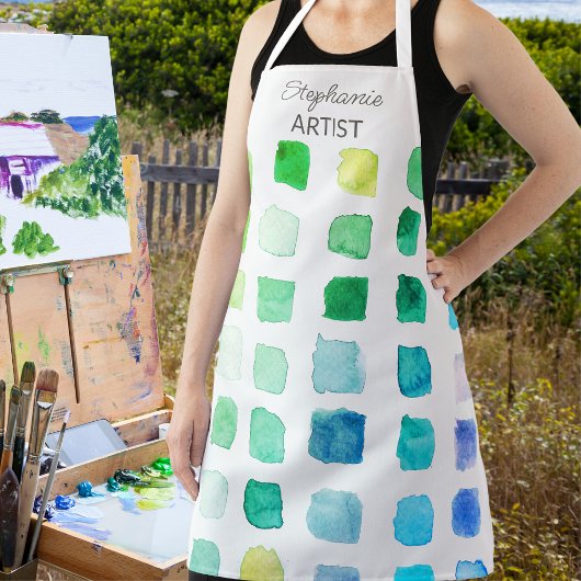 Schürze personalisiert Green Artist