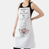 Schürze | Personalisierte Küche Name & Koch Cartoo (InSitu)