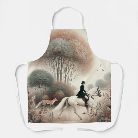 Schürze Pferderennjagd (Vorderseite)