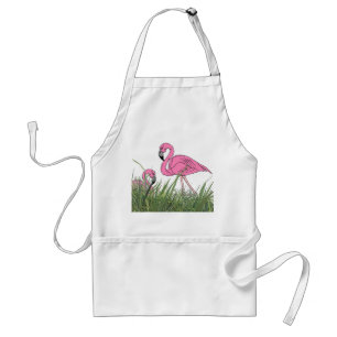 SCHÜRZE ~ RASEN-FLAMINGO-YARD KOCH-HERAUS TIKI BA