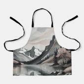 Schürze S T-SHIRT Bergsee Grafik (Vorderseite)