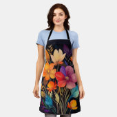 SCHÜRZE - Schönes und farbenfrohes florales Design (Getragen)
