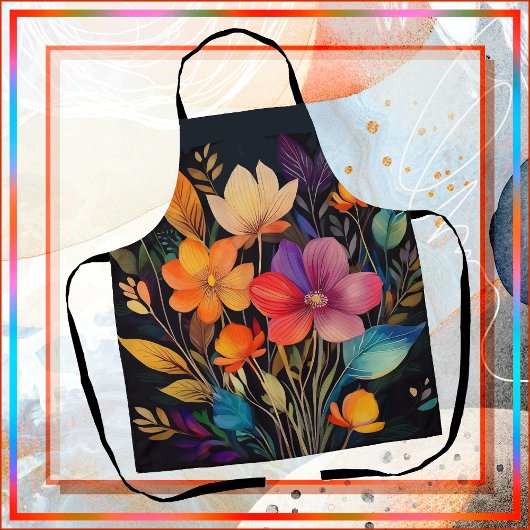 SCHÜRZE - Schönes und farbenfrohes florales Design