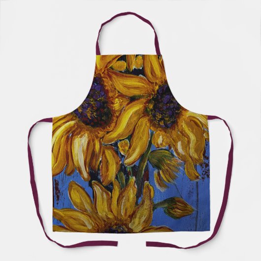 Schürze Sonnenblumen (Vorderseite)