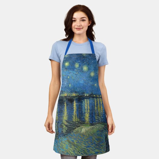 SCHÜRZE - Starry Night Over Rhone - van Gogh (Getragen)