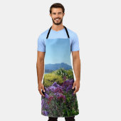 Schürze Tamalpais Lila Blumen (Getragen)