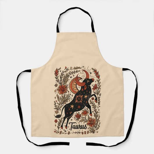 Schürze Taurus Celestial Zodiac Art (Vorderseite)