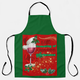 Schürze Träumen von einem Rotwein Weihnachten