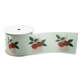 Schürze und Tomaten, Geschenk Ribbon — Feinschmeck Satinband