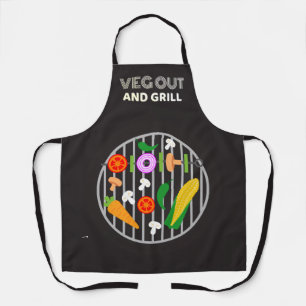 Schürze Veg Out Und Grill Vegetarisch Vegan Lustig