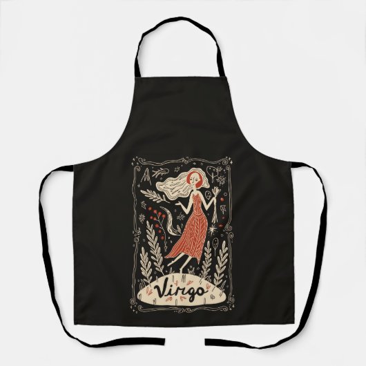 Schürze Virgo Celestial Zodiac Art (Vorderseite)