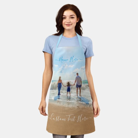 Schürze von benutzerdefinierten Foto-Textnamen mit (Getragen)