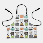 Schürze von Kindern - Gesichter von Nutztieren (Vorderseite)