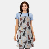 Schürze von Labrador Retriever Paws and Bones (Getragen)